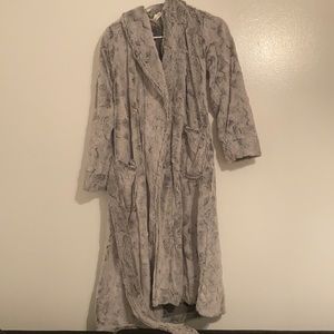 Fleece robe grey